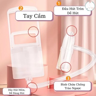 Dụng Cụ Hút Mũi Kéo Tay Thế Hệ Mới, Hàng Chính Hãng,Nhựa nguyên sinh,lực hút mạnh,êm,an toàn cho bé