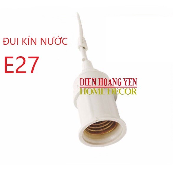 Đui đèn xoay E27 kín nước dây dài 10cm