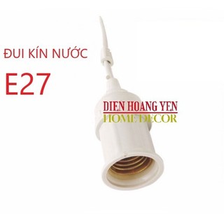 5 Đui đèn E27 kín nước đui xoáy MÀU TRẮNG