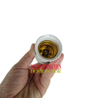 5 Đui đèn E27 kín nước đui xoáy MÀU TRẮNG
