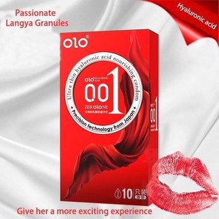 Bao Cao Su OLO 0.01 Thin Square Red Gai Nổi