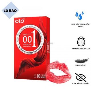 Bao Cao Su OLO 0.01 Thin Square Red Gai Nổi