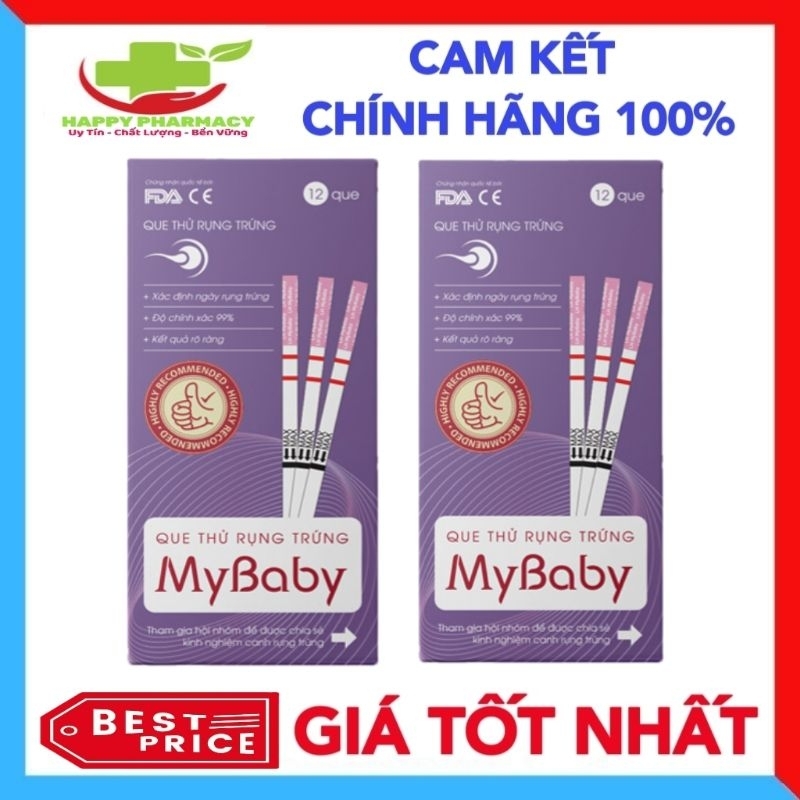 [Chính hãng] Que Thử Rụng Trứng Mybaby Giá Rẻ - Chất Lượng - Chính Hãng - Hộp 12 que