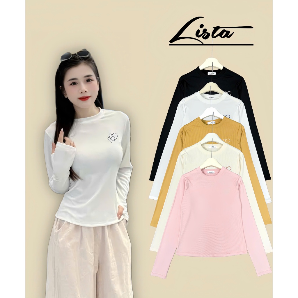 Áo dài tay xỏ ngón - Lista chất liệu tăm hàn ,phù hợp bốn mùa đi chơi ,đi du lịch ,ở nhà .sản phẩm có size từ 38 -78kg | BigBuy360 - bigbuy360.vn