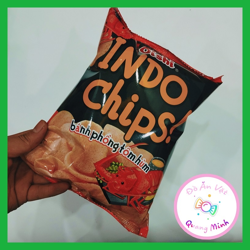 Bim bim bịch Oishi Snack Indo Chips bánh phồng tôm Hùm gói lớn 32g gói giòn sụn thơm ngon hấp dẫn