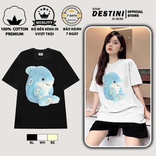 Áo Thun [Áo Phông] Babyshark local brand unisex nam nữ form rộng tay lỡ cotton cao cấp cổ tròn DESTINI SHARK02