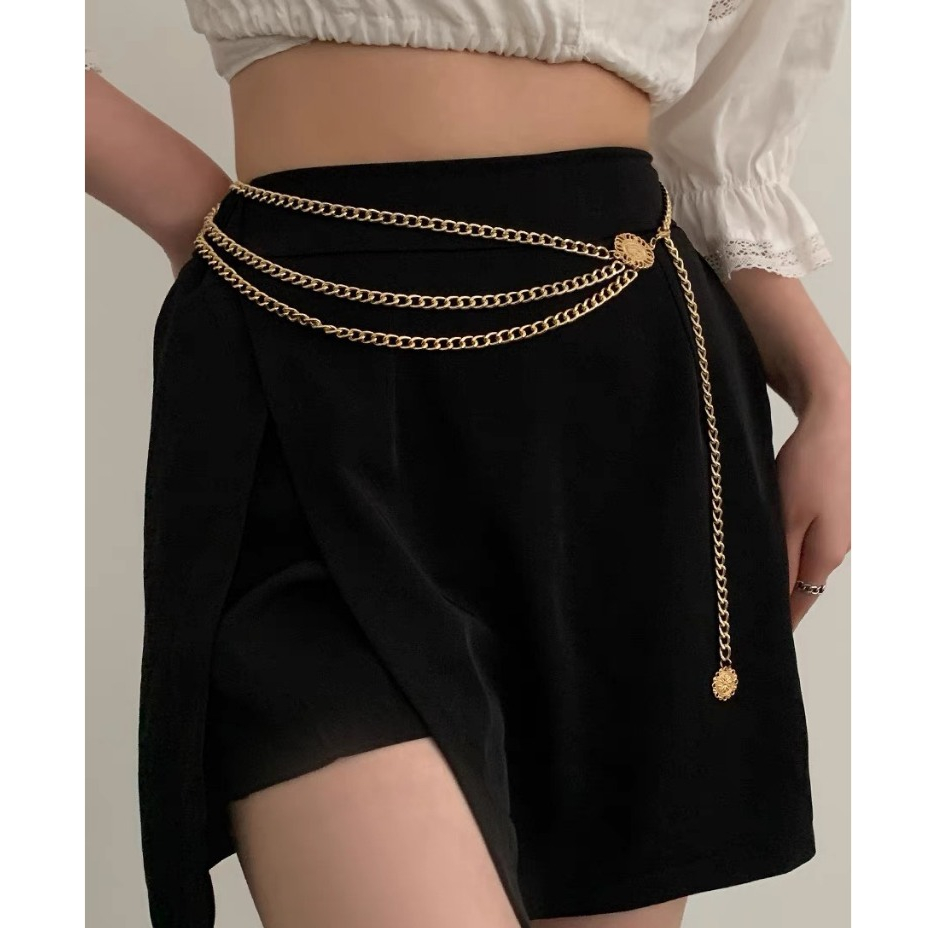 Đai váy belt xích phối đầm Thắt lưng xích dạng móc DV20  Đai váy áo belt chain xích sang chảnh phối 
