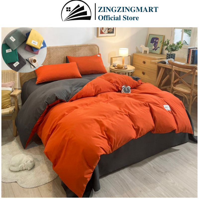 Bộ chăn ga gối Tici cao cấp ZingZingMart kích thước 1m6/1m8, 1 vỏ chăn + 1 ga + 2 vỏ gối dạng lùa