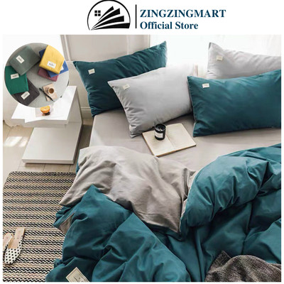 Bộ chăn ga gối 4 món Tici ZingZingMart 1m6x2m, 1m8x2m, 2m2 chất liệu mềm mát