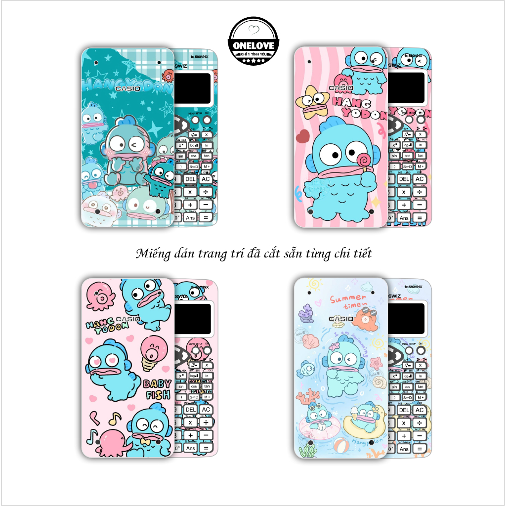 MIếng dán skin mẫu Cá hề cho máy tính bỏ túi Casio FX 580VNX ,  FX 570VN Plus , FX 570 ES , FX 880 B