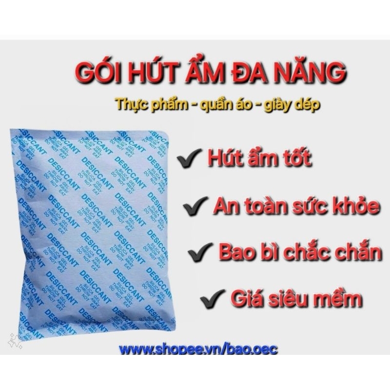 [Silicagel GÓI TO] Túi hút ẩm, gói hút ẩm loại lớn 1KG hút ẩm phòng ngủ, tủ bếp, xe, treo container, nhà kho, nhà xưởng