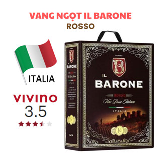   DATE MỚI  Rượu vang bịch Ý Il Barone 3L  Ngọt  Nhập Khẩu - Vin rouge - Red wine 
