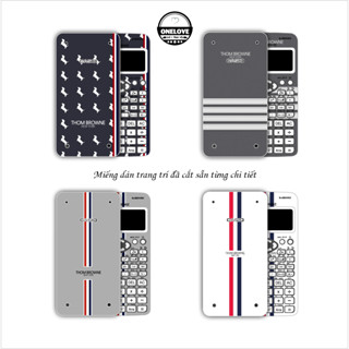 MIếng dán skin mẫu Thom Browne cho máy tính bỏ túi Casio FX 580VNX ,  FX 570VN Plus , FX 570 ES , FX 880 BTG ,...
