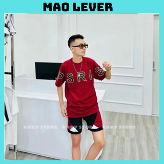  Bộ Đồ Thể Thao Nam Cộc Tay In Chữ Ngang Ngực Thêu Logo Quần Nỉ Chân Cua Siêu Cấp Cho Các Boy Phố Đi Chơi Đi Biển 2024 