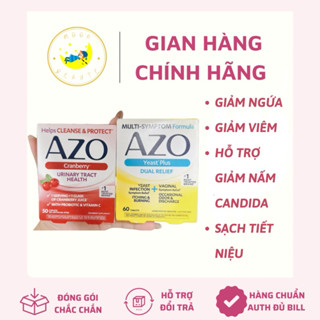 Viên uống AZO YEAST PLUS - hỗ trợ các vấn đề PHỤ KHOA và ĐƯỜNG TIẾT NIỆU - BILL US