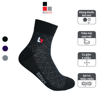  Tất Vớ Nam Cổ Cao BIZMEN Bizsock BZS.04 Biz.04 Cổ Cao Cotton Kháng Khuẩn Khư Mùi 