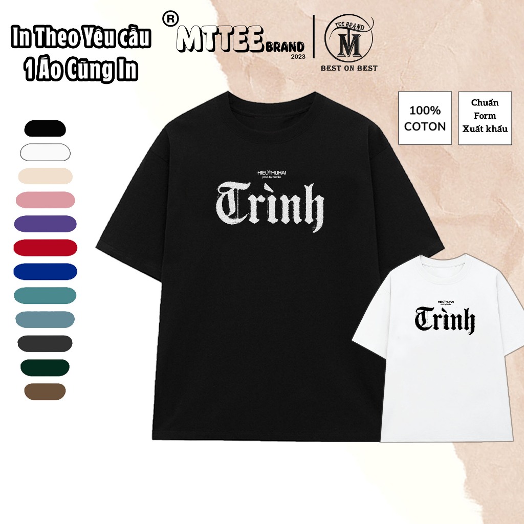 Áo Thun Oversize Trình HIEUTHUHAI  Cotton 100% 260GSM Dày Co Dãn 2 Chiều MTTEE