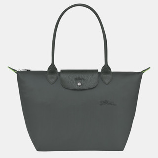 CHÍNH HÃNG - MEDIUM SIZE - TÚI LONGCHAMP LE PLIAGE GREEN M TOTE BAG - GRAPHITE - Túi xách màu xám than chì