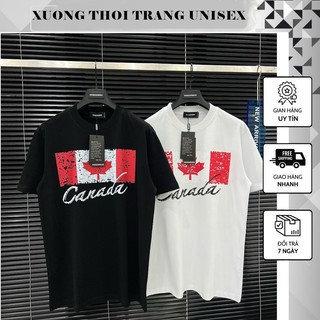  Áo Thun nam nữ Dsquared2 DSQ Canada  Áo Thun cộc tay Unisex Form Rộng 2 chiều Cotton 100% 