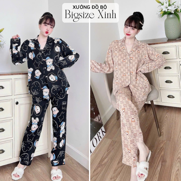 đồ bộ ngủ pyjama mango cao cấp (50-85KG)