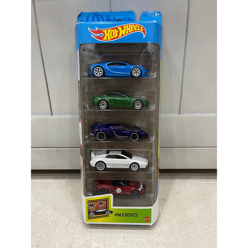 Xe mô hình đồ chơi Hotwheels 1:64 - PACK 5 - EXOTICS (Bugatti) - pack như video