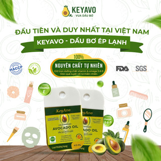 (Lọ 45ml) Dầu Bơ Ép Lạnh Nguyên Chất KeyAvo - CHiết Xuất Tự Nhiên 100% Từ Quả Bơ - Giàu Vitamin E,A,D và Omega 3-6-9
