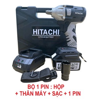 Máy siết bulong dùng pin không chổi than 199V Hitachi pin 10 cell bộ 1 pin
