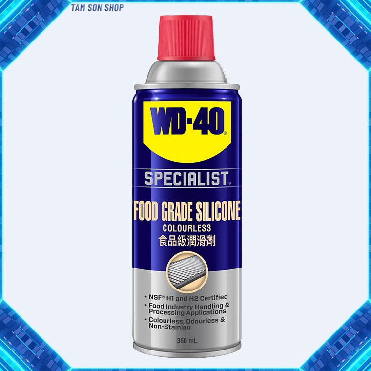 WD-40 Food Grade Silicone Chai xịt silicon bôi trơn đa dụng, dùng được trong công nghiệp thực phẩm