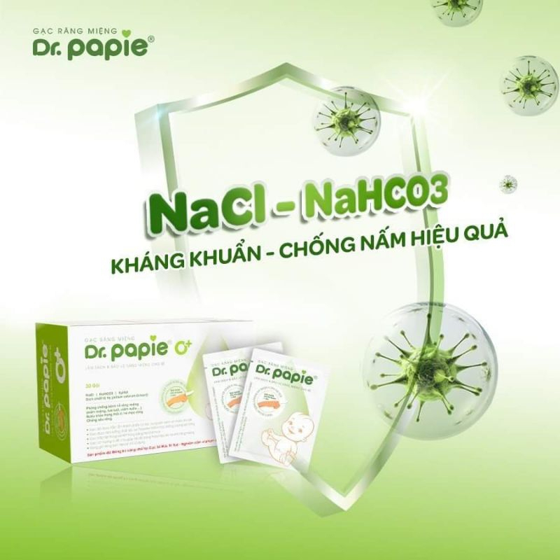 Gạc rơ lưỡi Dr Papie vệ sinh răng miệng cho trẻ sơ sinh - Sweet Baby House