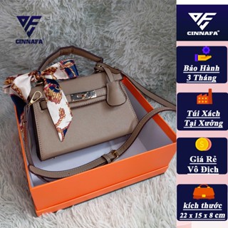 [ GIÁ SỐC MẪU MỚI ] Túi Xách Nữ size 22 Hàng Đẹp Full Box Tặng Khăn Lụa + Chuông Treo Cinnafa