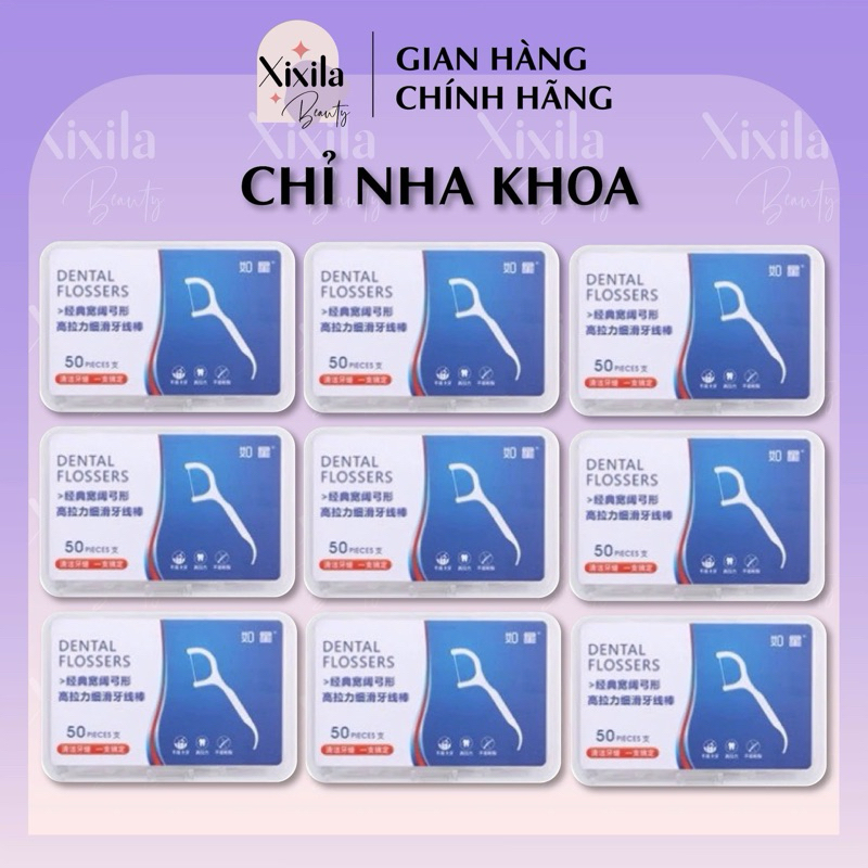 Tăm chỉ nha khoa hộp 50 Cây Dental Flossers