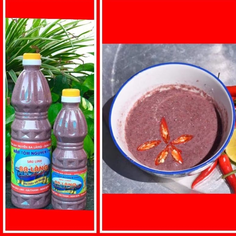 Com bo 2 chai mắm tôm Ba Làng