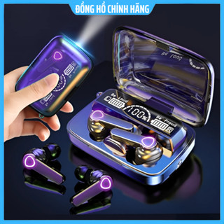  Tai nghe bluetooth M19 chip 5.1 bản mới nhất 2024,tai nghe không dây pin trâu cảm ứng nhạy cùng đèn led HOT 