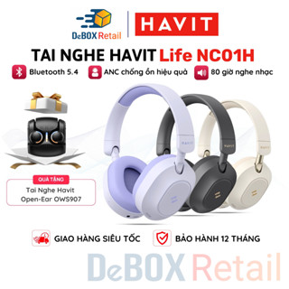 Tai Nghe Headphone Bluetooth HAVIT H668BT (LIFE NC01H), BT 5.4, Màng Loa 40mm, Chống Ồn ANC, Nghe Đến 80H - Chính hãng