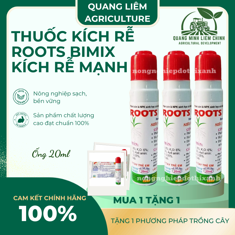 [COMBO 2 ỐNG] Thuốc kích rễ Bimix Super Root (20ml), Kích thích ra rễ cực mạnh chiết cành