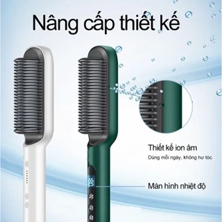 Lược điện chải tóc Sinori, lược điện thông minh chính hãng, tạo kiểu chuyên nghiệp 2 chế độ uốn tóc, duỗi tóc