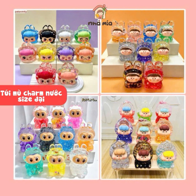   Túi mù siêu bự Tổng Hợp Các Loại Túi Mù Nước Labubu Thỏ Nước Moi Nước Mộng Nước PVC Trong Suốt Decor Trang Trí 