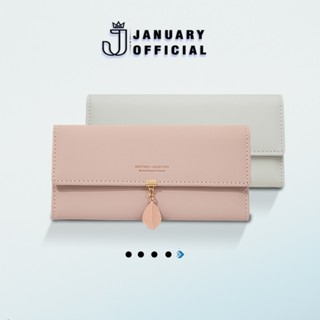 Ví nữ dài cầm tay đựng tiền thẻ nhiều ngăn màu pastel sang trọng Hàn Quốc size 19 - January GC14