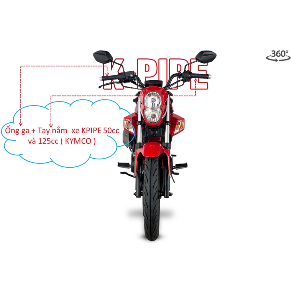 Ống ga + Tay nắm  xe KPIPE 50cc và 125cc ( KYMCO )