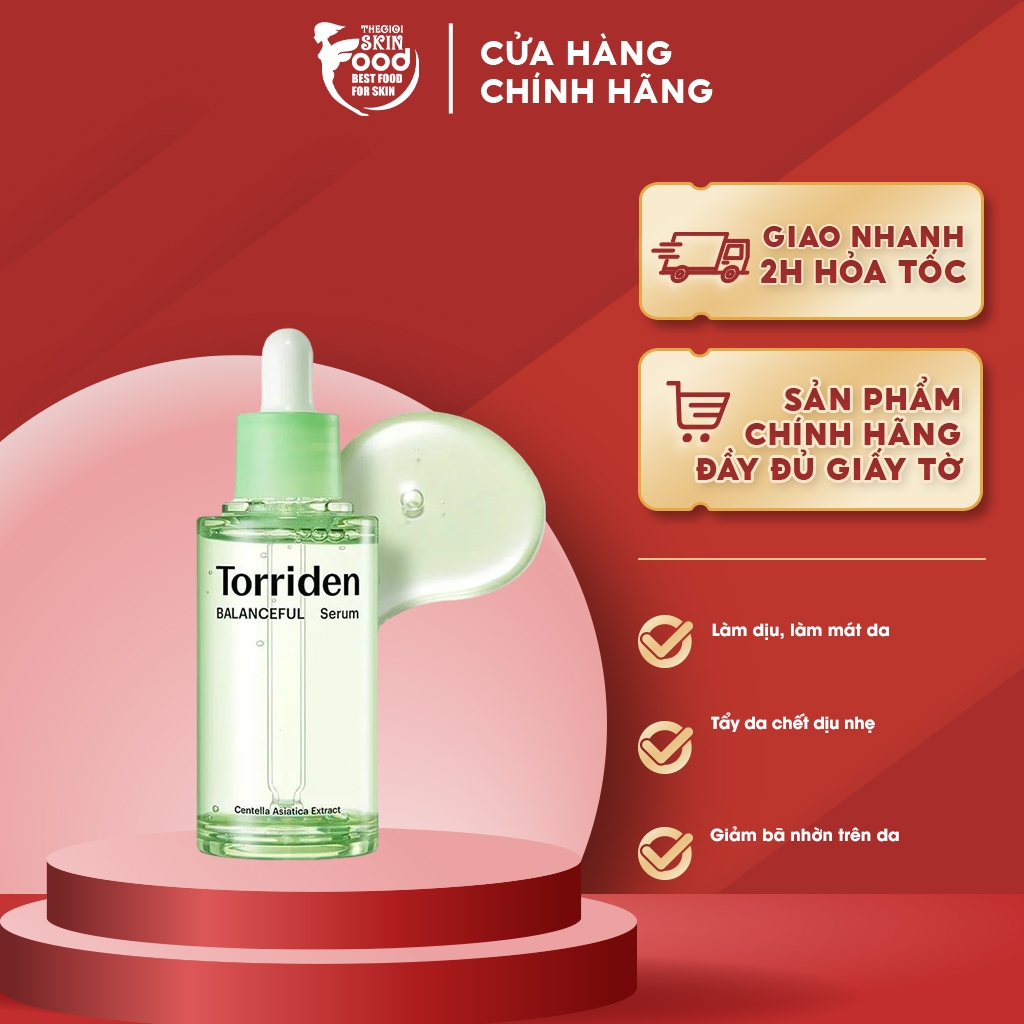 Serum Torriden Tinh Chất Rau Má Làm Dịu Da, Giảm Mẩn Đỏ Cho Da Torriden Balanceful Cica Serum 50ml