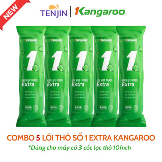 Combo 5 Lõi Lọc Thô Số 1 2 3 KANGAROO Chính Hãng Dùng Cho Máy Lọc Nước RO Có 3 Cốc Lọc 10Inch