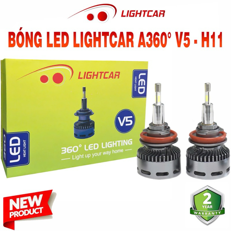 BÓNG LED Ô TÔ 360 ĐỘ CHO BI CẦU LIGHTCAR A360 V5 CHÂN H11