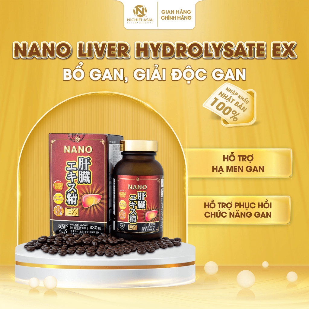 Nano Liver Hydrolyzate EX 330 viên – Viên uống bảo vệ gan, hỗ trợ cải thiện chức năng gan hiệu quả