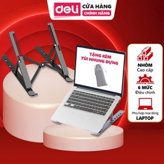 Giá Đỡ Laptop DELI Phiên Bản Mới Nâng Cấp Mới Full Đệm, Hỗ Trợ Tản Nhiệt Cho Laptop, Máy Tính Bảng