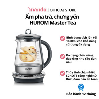 Ấm pha trà, chưng yến Hàn Quốc HUROM TM-P02FSS, bình thủy tinh cao cấp làm sữa chua đun nước giữ ấm