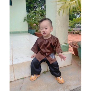 Combo bộ bà ba và khăn rằn cho bé