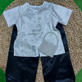 Combo bộ bà ba và khăn rằn cho bé