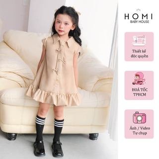 Váy công chúa cho bé gái Marina Dress - Đầm sơ mi Kem HOMI BABY HOUSE
