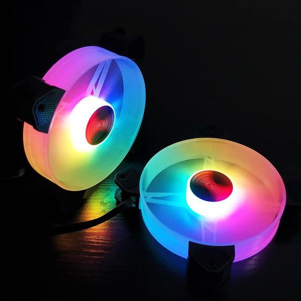 Quạt Tản Nhiệt Fan Led Coolmoon Y1 Led RGB - Đồng Bộ Hub Coolmoon (Dùng qua Hub chuyển đổi nguồn)