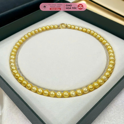 Chuỗi Ngọc Trai Vàng Sang Trọng Size 8ly Tinh Tế - Ngọc Trai Trường Thịnh